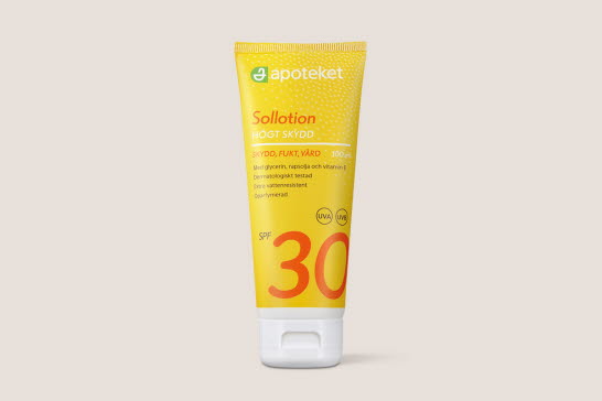 Apoteket sollotion spf 30.