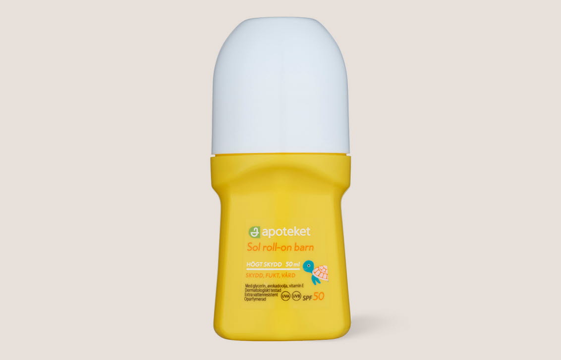 Apoteket Sol roll-on Barn spf 50.