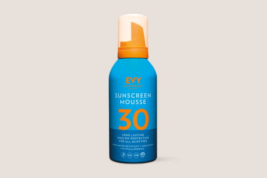 Evy sunscreen mousse spf 50.