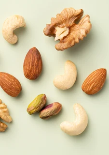 Olika nötter som kan orsaka allergi.