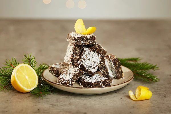 Citron- och lakrtisrutor.