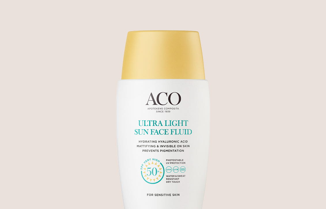 ACO Sun Ultra Light Face Fluid SPF 50+.