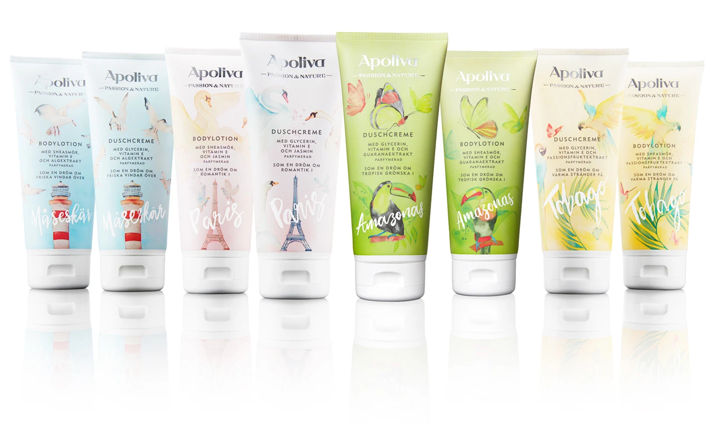 Apolivas hudvårdsserie "Passion & nature".