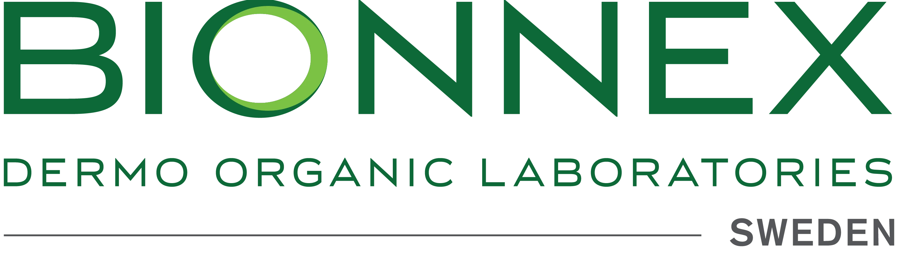 Logotyp för Bionnex Dermo Organic Laboratories Sweden. 