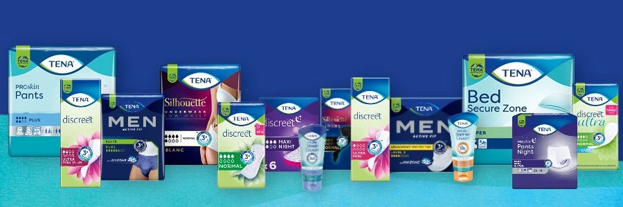 Produkter från varumärket "Tena"