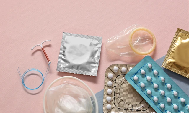 Olika typer av preventivmedel.