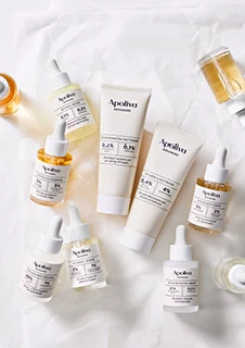 Bild på produkter från Apoliva Advcanced-serien.