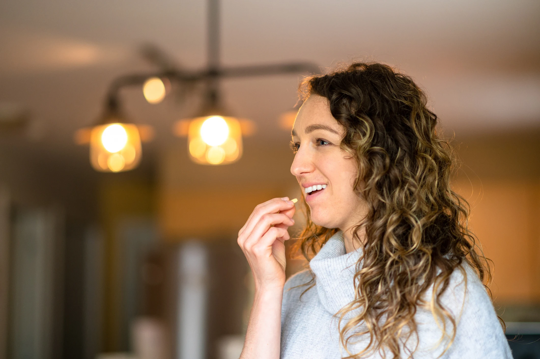 Kvinna som vill sluta snusa.