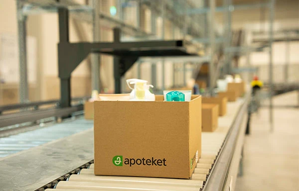 Apotekets e-handels lager.