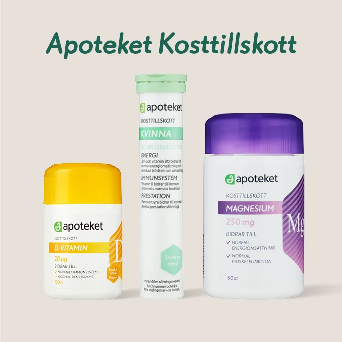 Apotekets kosttillskott.