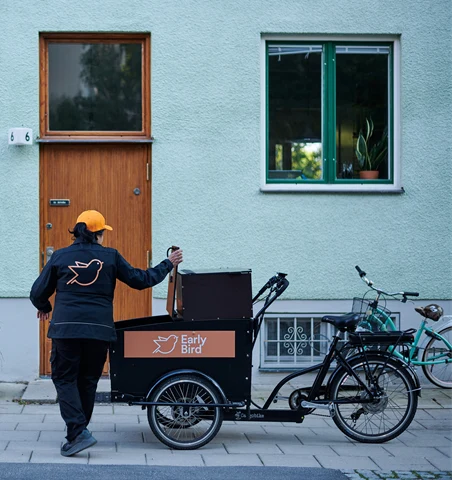 Cykeltransport från Early Bird.