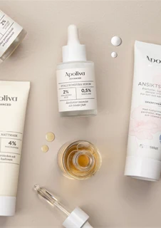 Blandade hudvårdsprodukter från Apoliva.